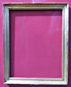 cornice in legno dorato a mecca modanatura curva XIX° sec. cm.57 x 72